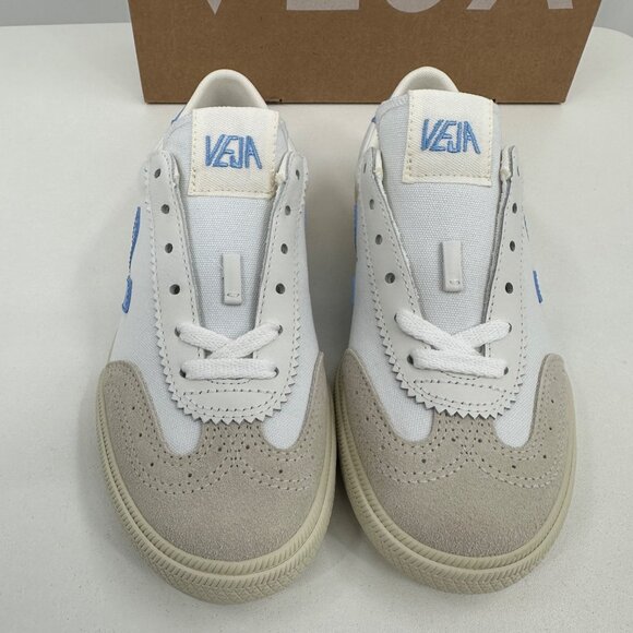 Veja Volley Canvas Sneakers size 9 Women's 40 EU White-Aqua Blue Shoes BRAZIL - Picture 3 of 12